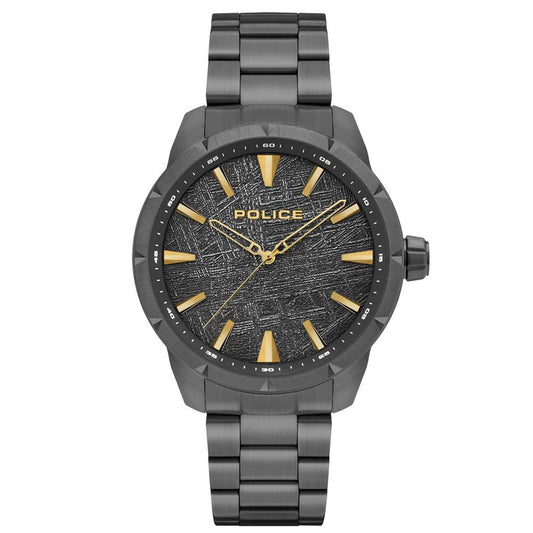 Police Black Stainless Steel Dress Watch