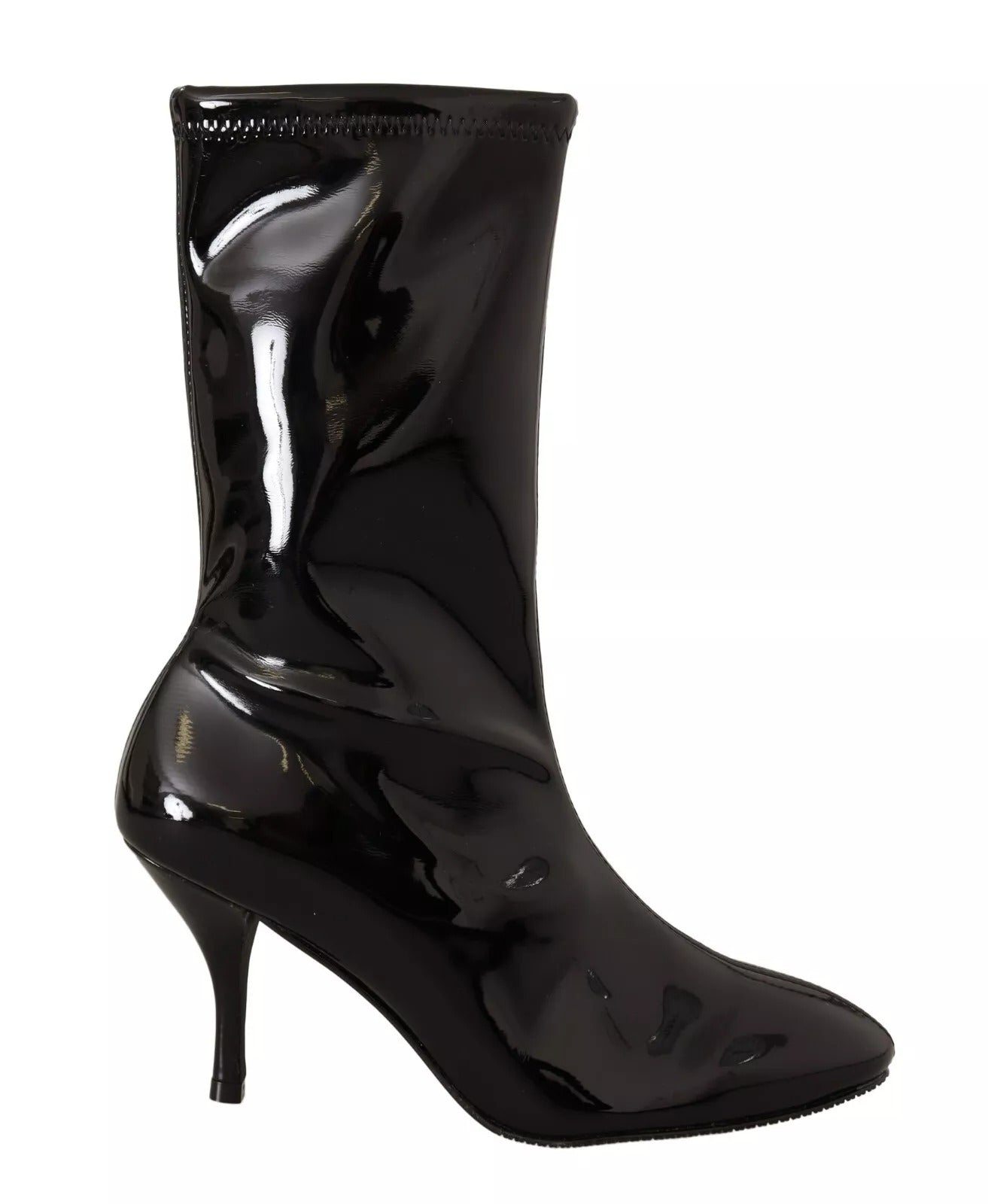 Stuart Weitzman Black Patent Leather High Heels Boots Shoes