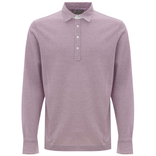 Canali Pink Cotton Polo Shirt
