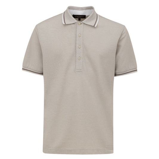 Canali Brown Cotton Polo Shirt