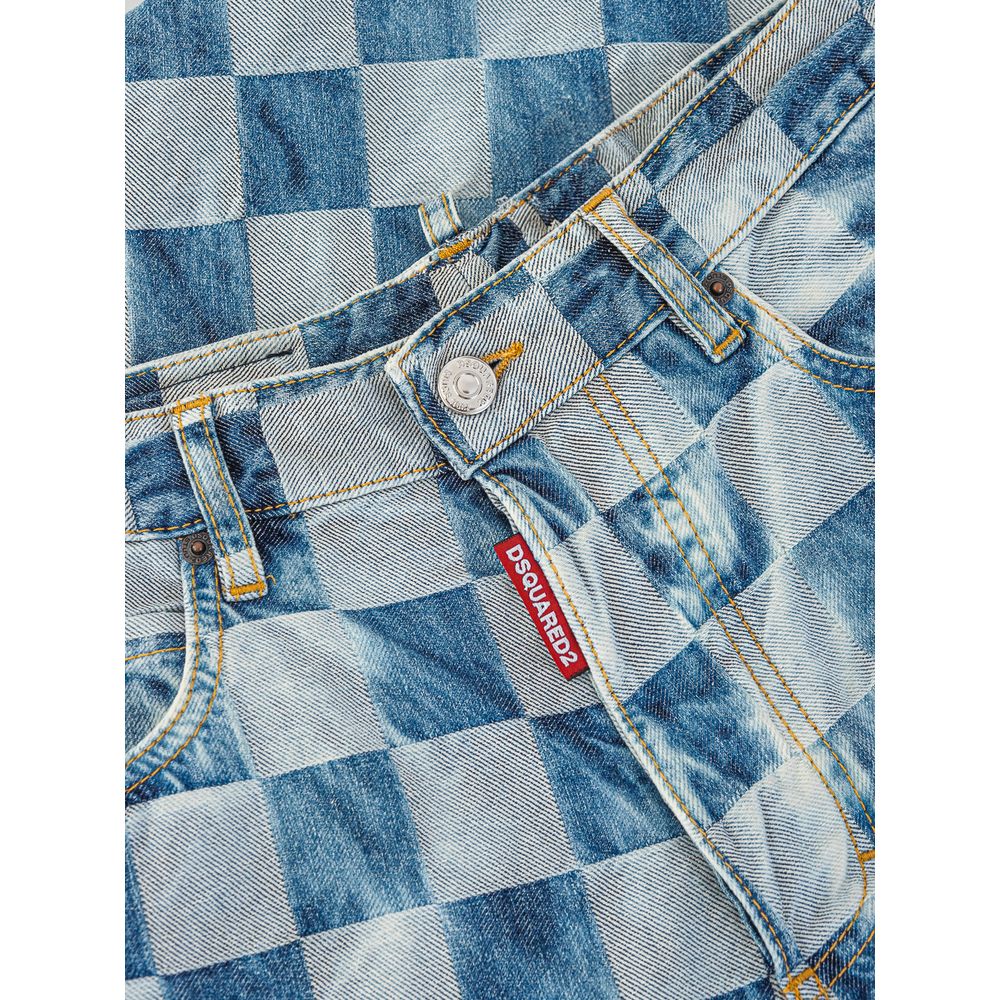 Dsquared² Blue Cotton Relaxed Fit Jeans