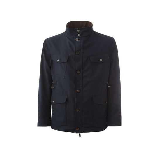Lardini Blue Wool Coat