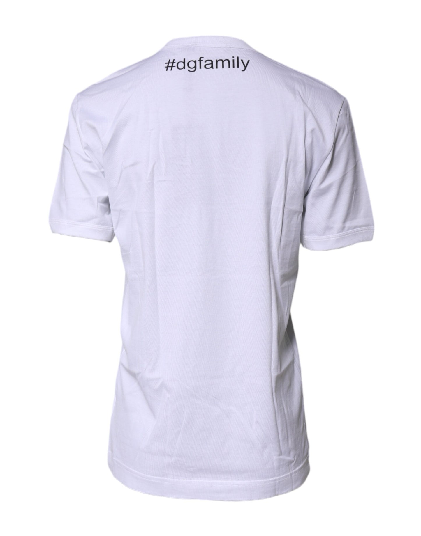 Dolce & Gabbana White #DGFamily Cotton Crew Neck T-shirt