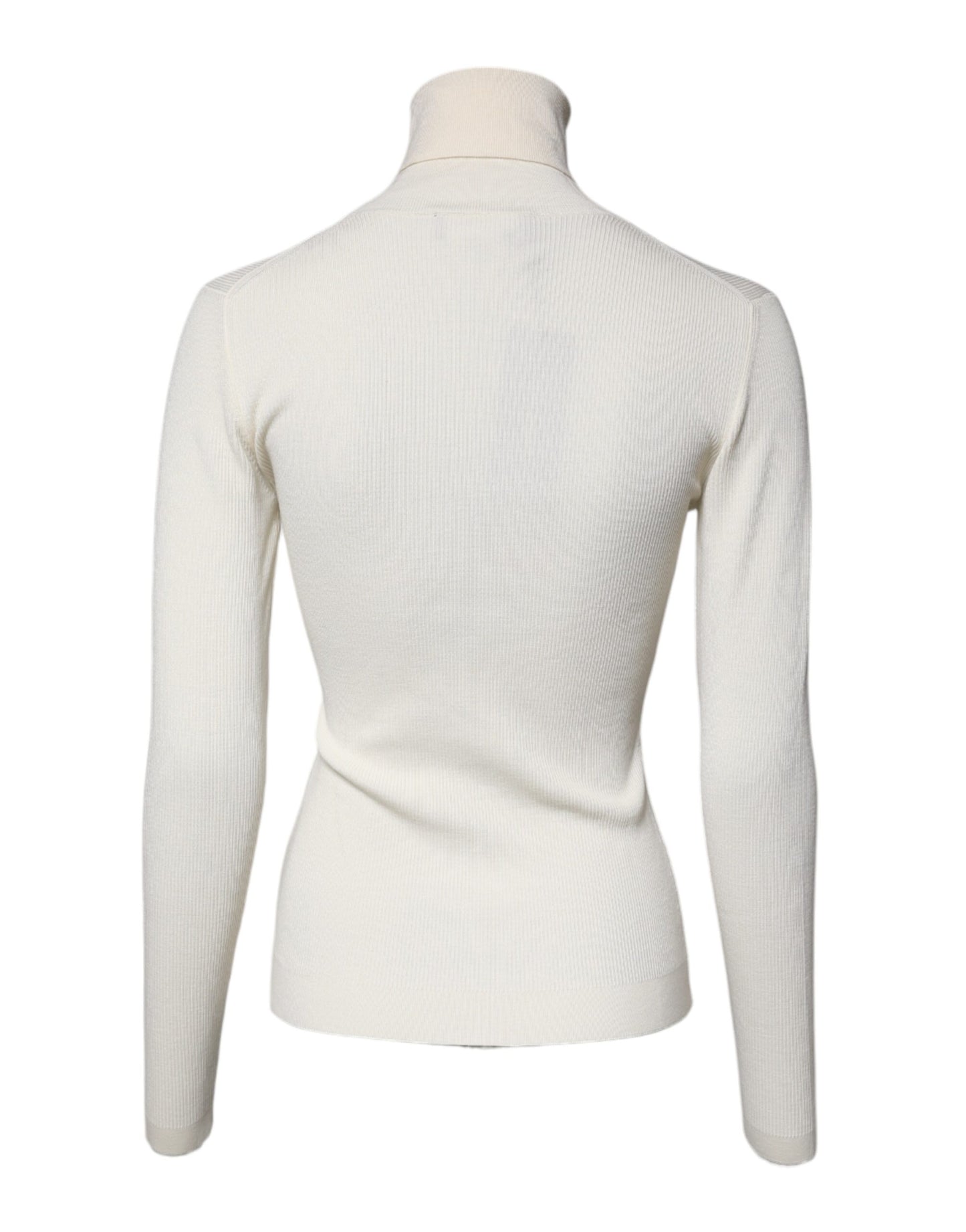 Dolce & Gabbana Cream Long Sleeves Turtleneck Slim Sweater
