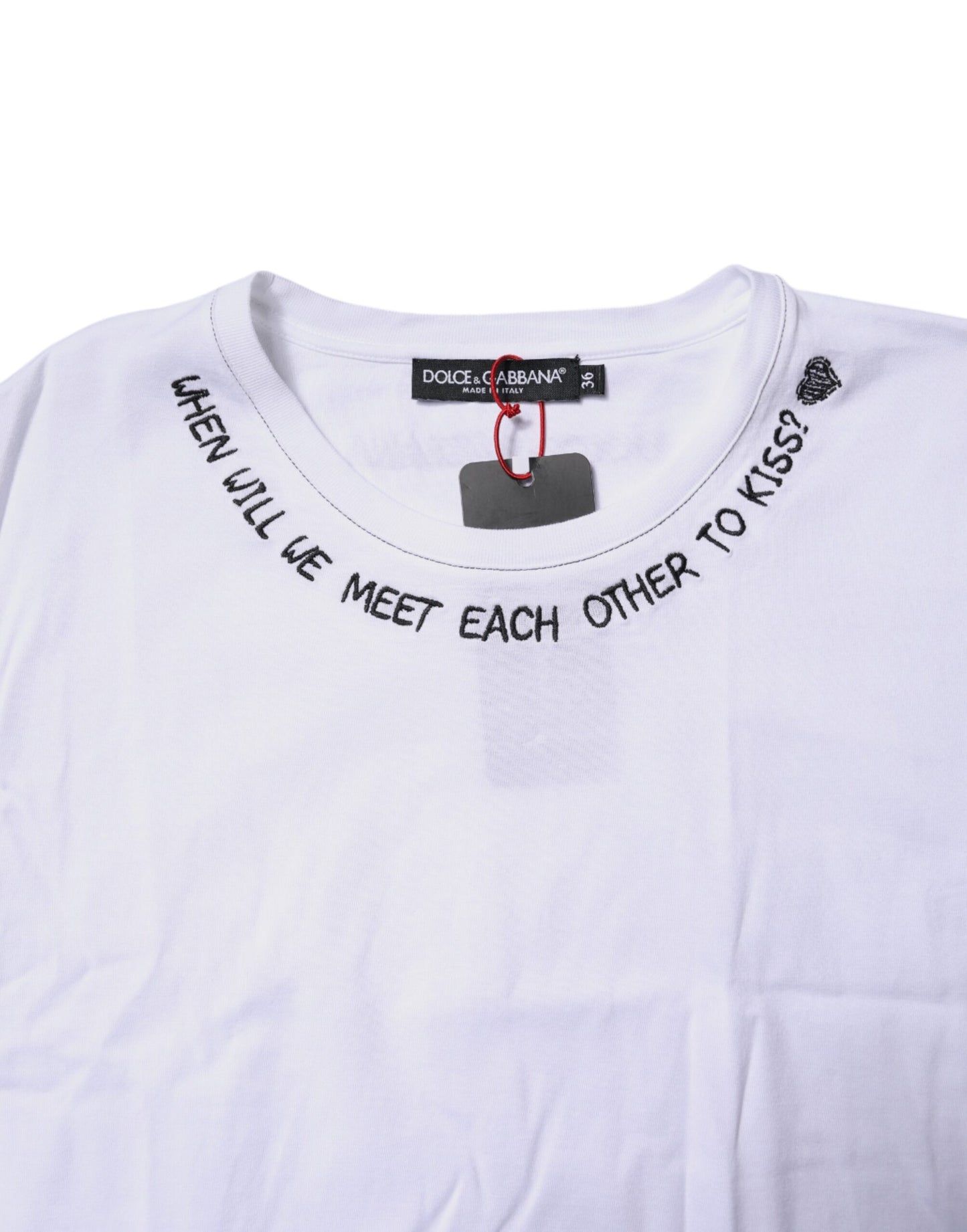 Dolce & Gabbana White Cotton Sleeveless Printed Tank T-shirt