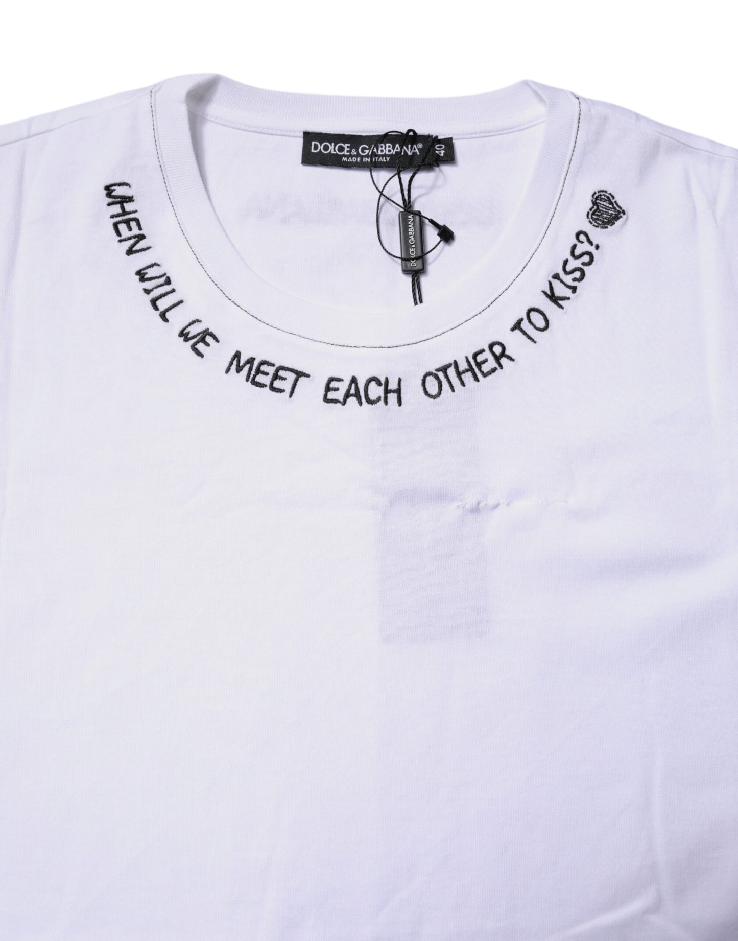 Dolce & Gabbana White Cotton Sleeveless Printed Tank T-shirt