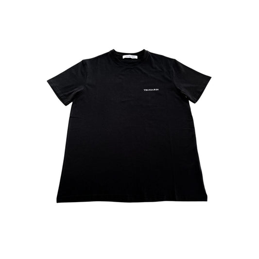 Trussardi Beachwear Black Cotton T-Shirt