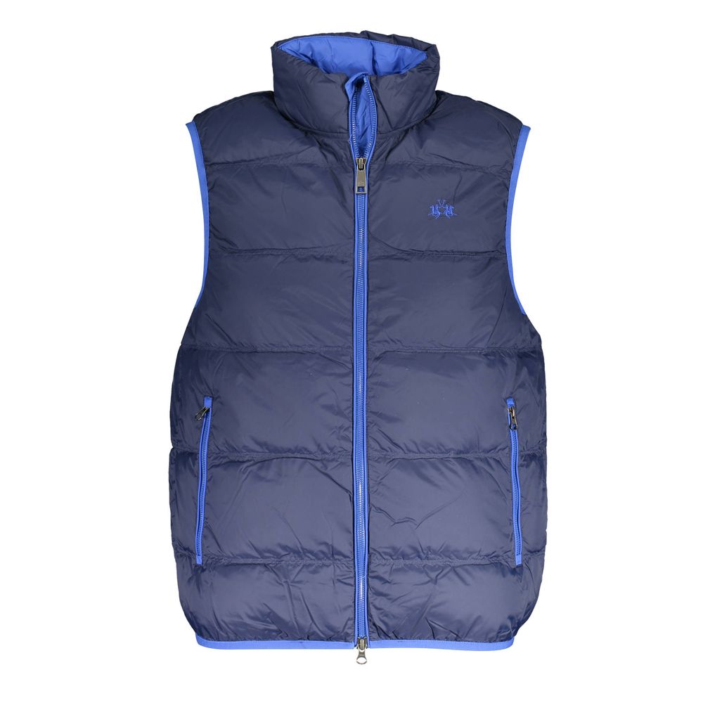 La Martina Blue Polyamide Sleveless Jacket