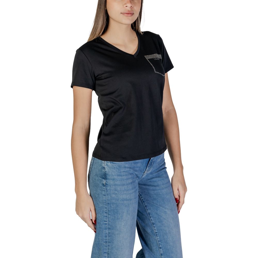 Liu Jo Black Cotton Tops & T-Shirt