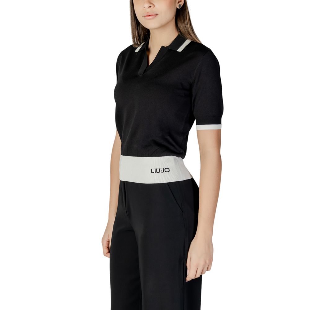 Liu Jo Black And White Viscose Tops & T-Shirt