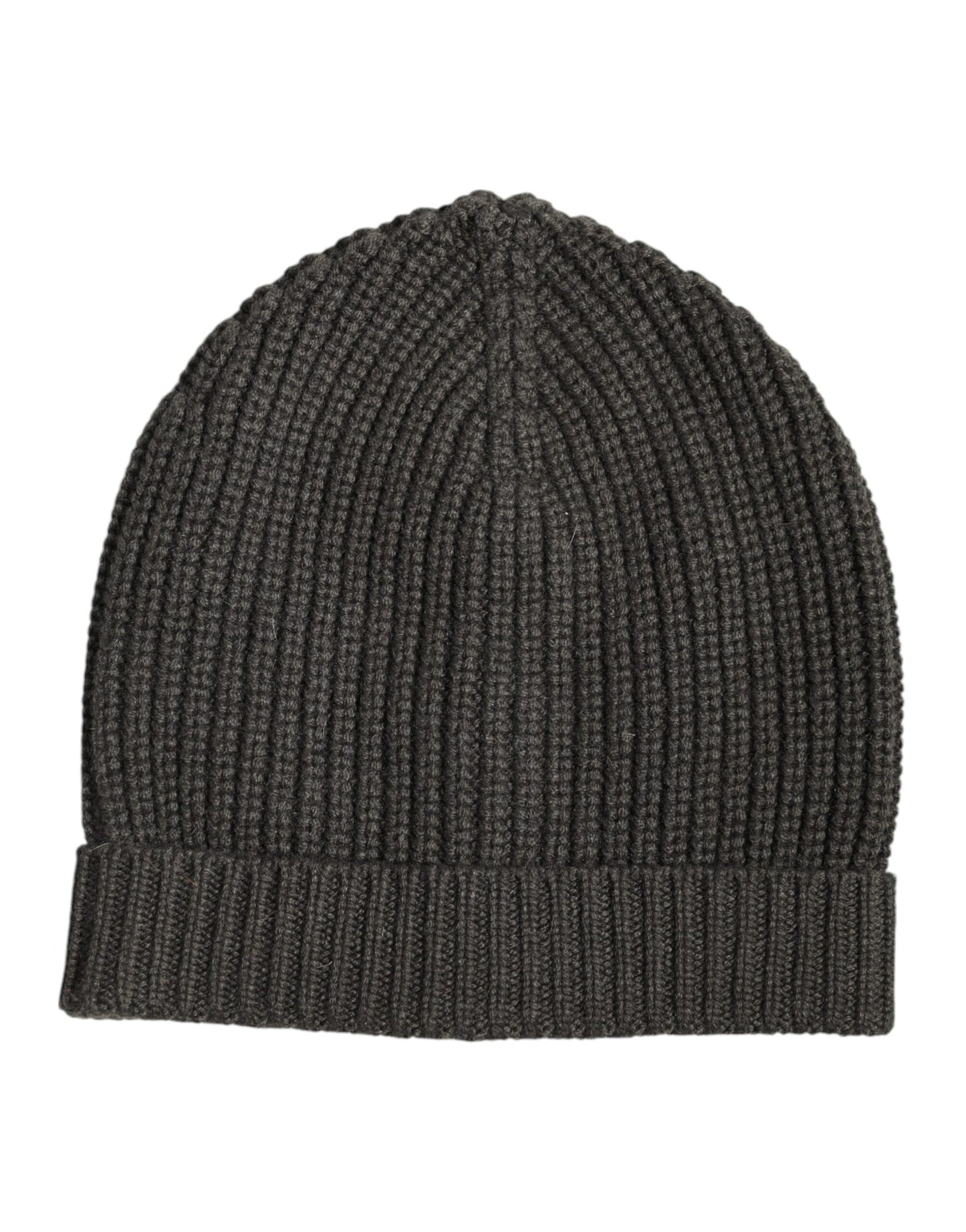 Dolce & Gabbana Dark Gray Cashmere Knit Winter Beanie Hat