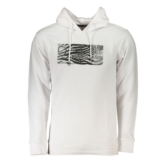 Cavalli Class White Cotton Sweatshirt