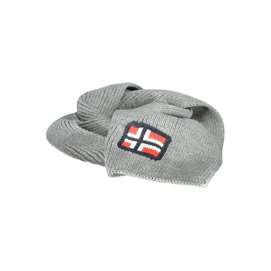 Norway 1963 Gray Acrylic Men Scarf