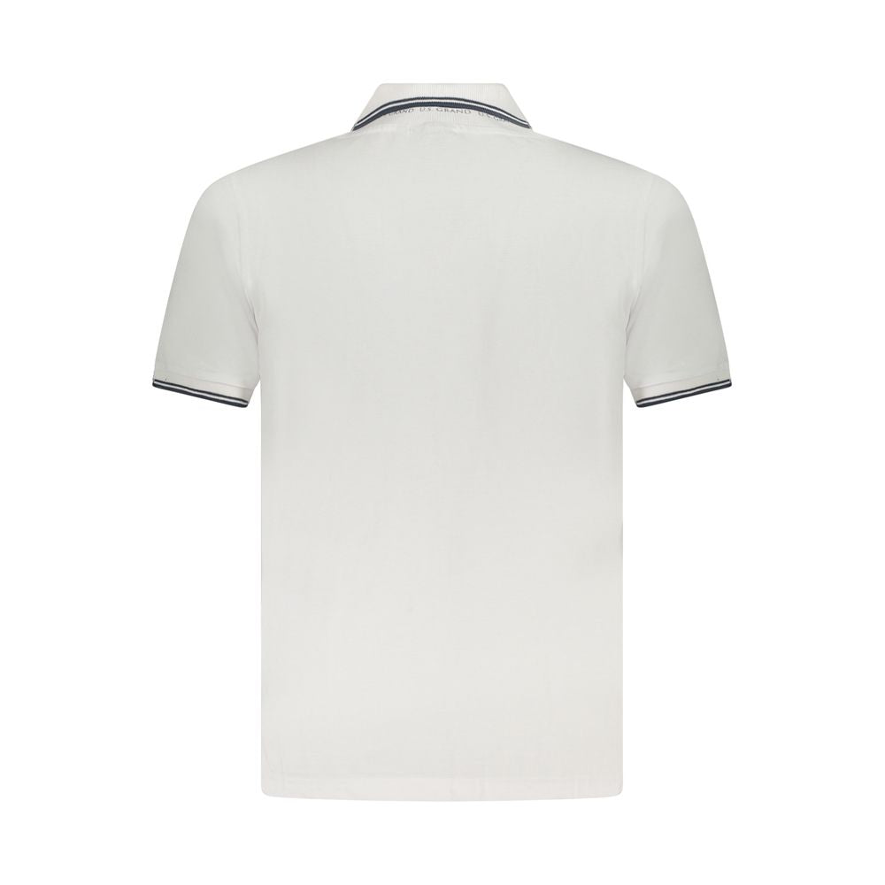 U.S. Grand Polo White Cotton Men Polo Shirt