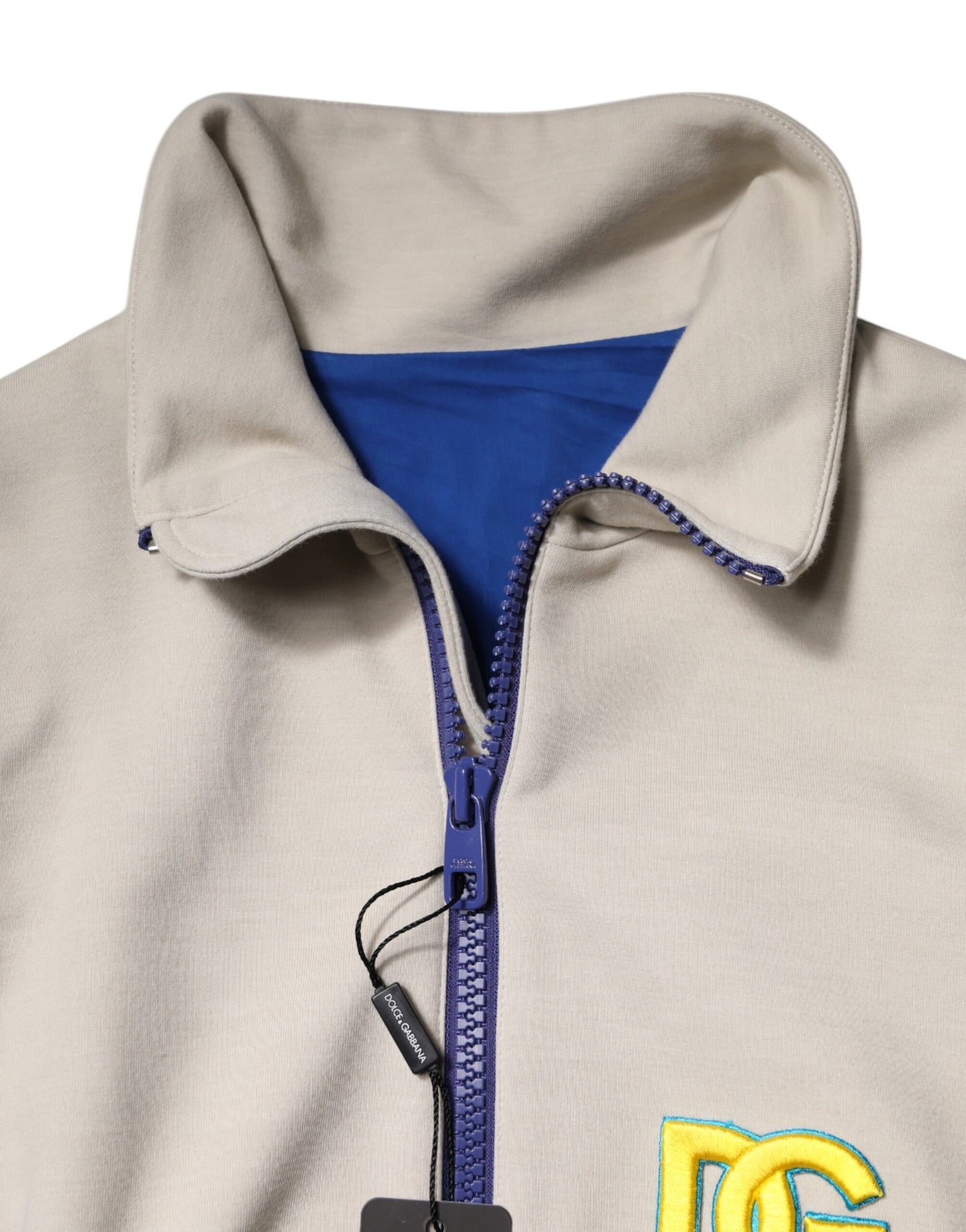 Dolce & Gabbana Multicolor Polyester Full Zip Bomber Jacket