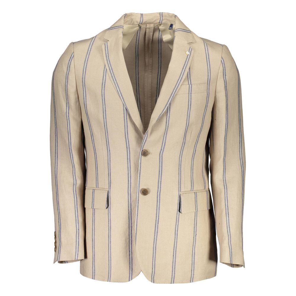 Gant Beige Linen Jackets & Coat
