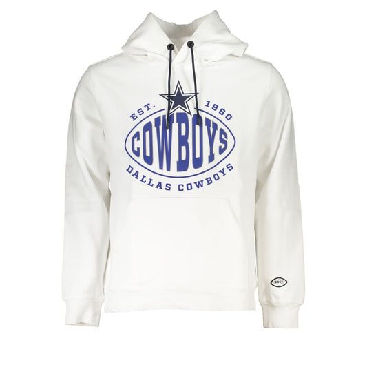 Hugo Boss White Cotton Men Sweater with Hood