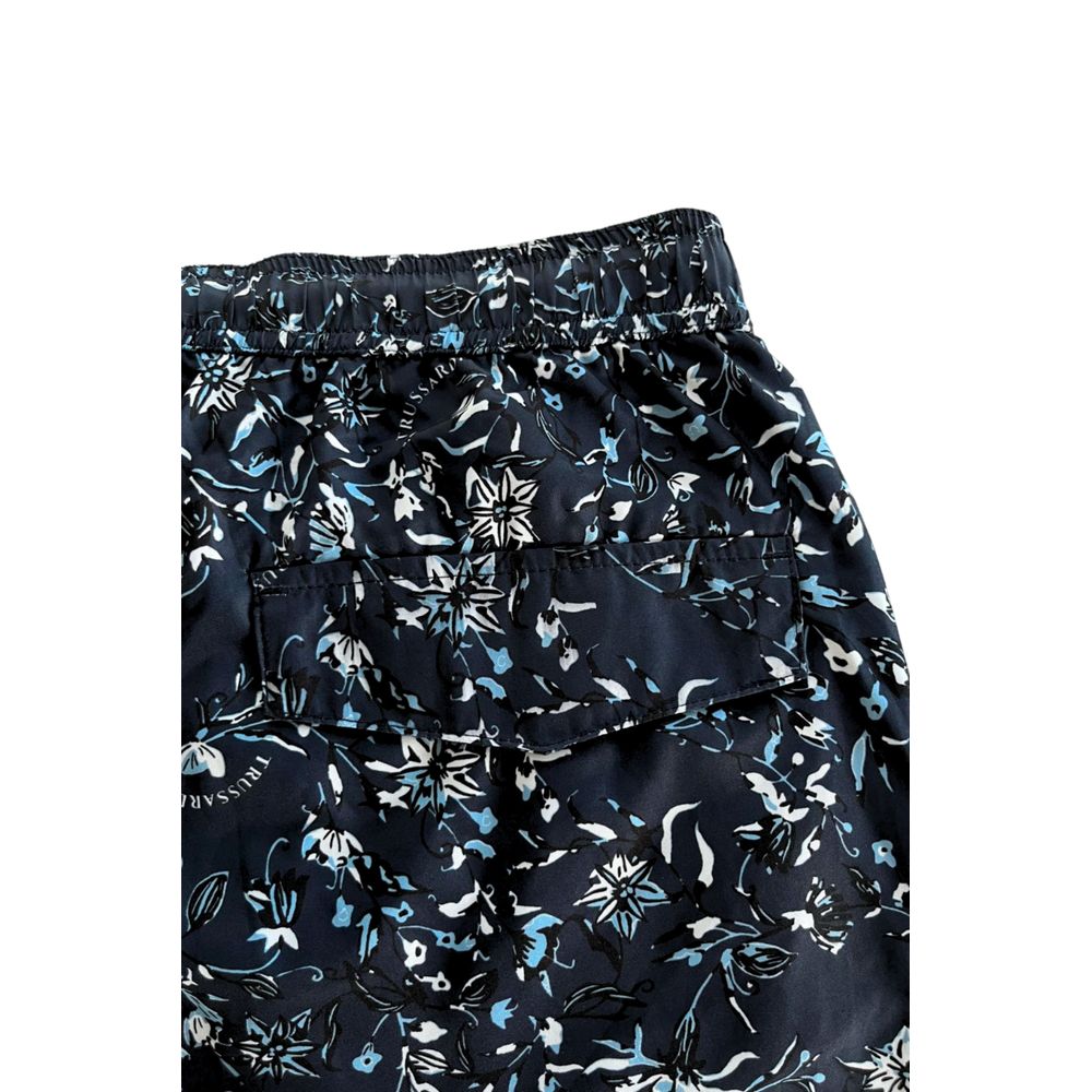 Trussardi Beachwear Blue Polyester Swimwear