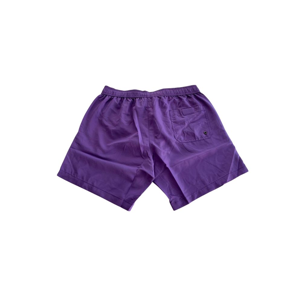Trussardi Beachwear Purple Polyester Swimwear