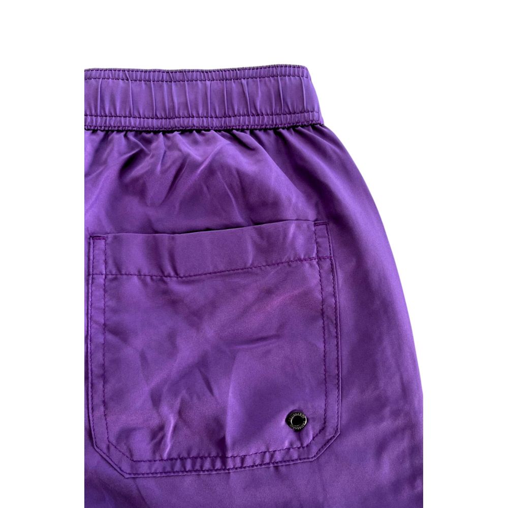 Trussardi Beachwear Purple Polyester Swimwear