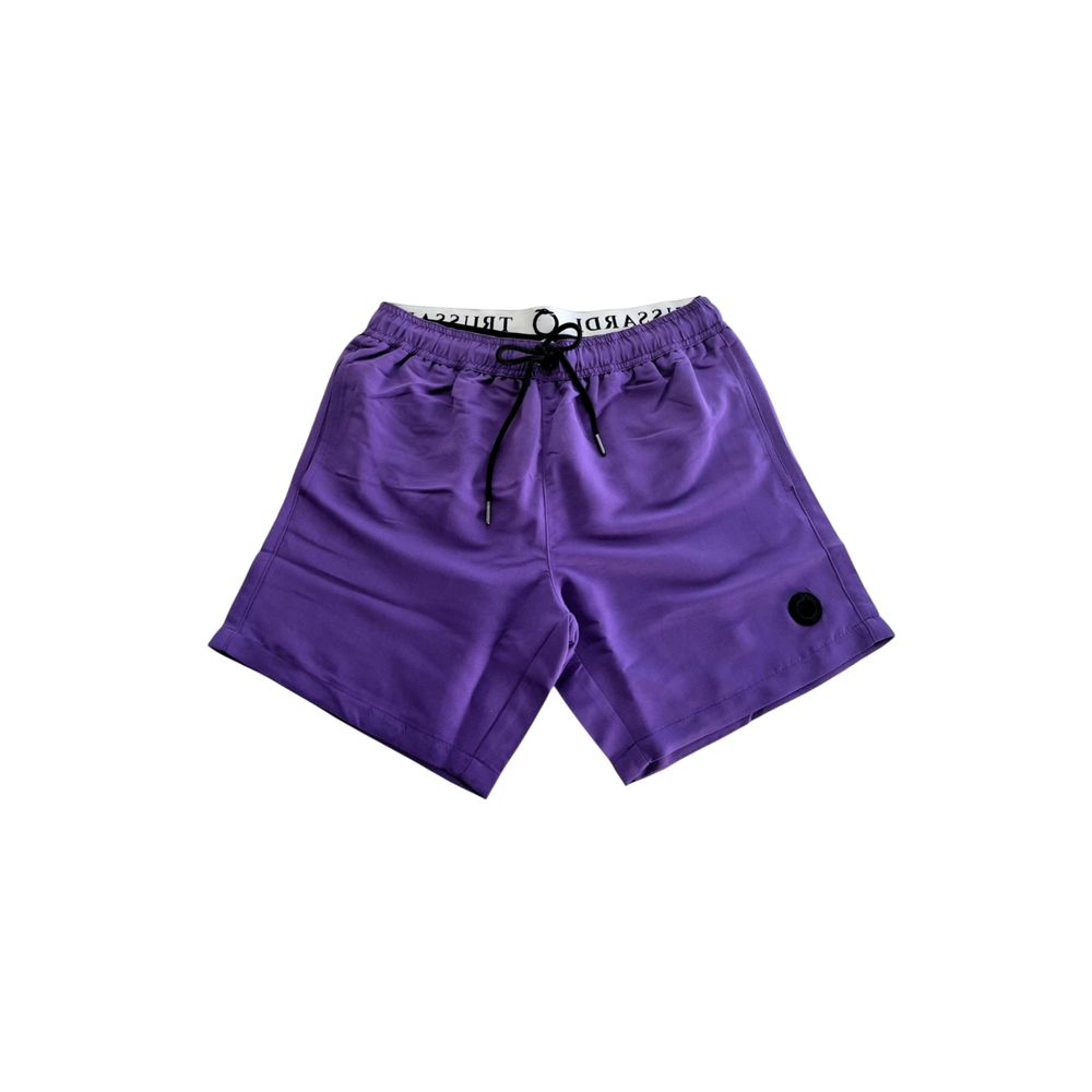 Trussardi Beachwear Purple Polyester Swimwear
