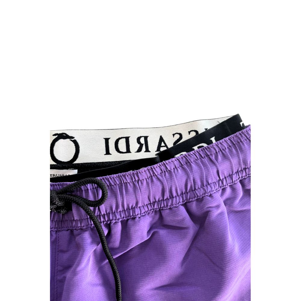Trussardi Beachwear Purple Polyester Swimwear