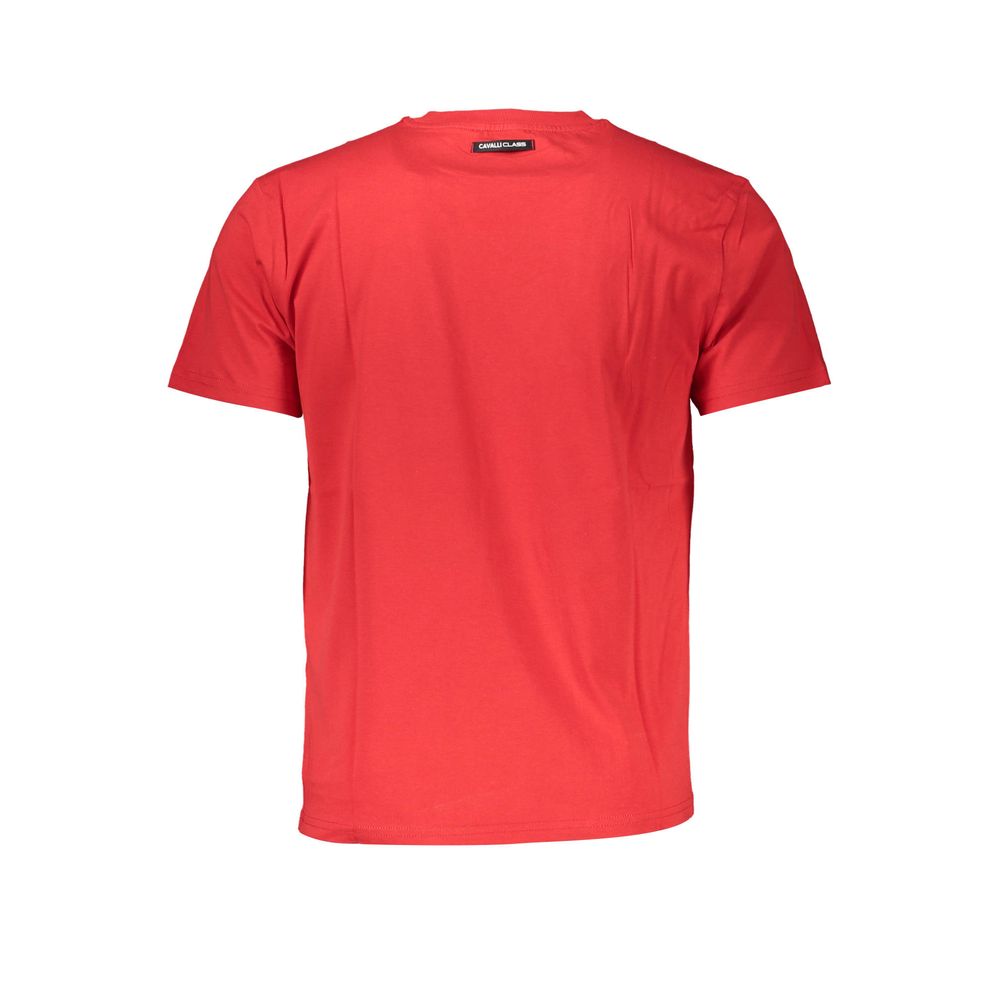 Cavalli Class Red Cotton T-Shirt