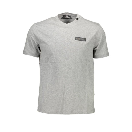 Plein Sport Gray Cotton T-Shirt