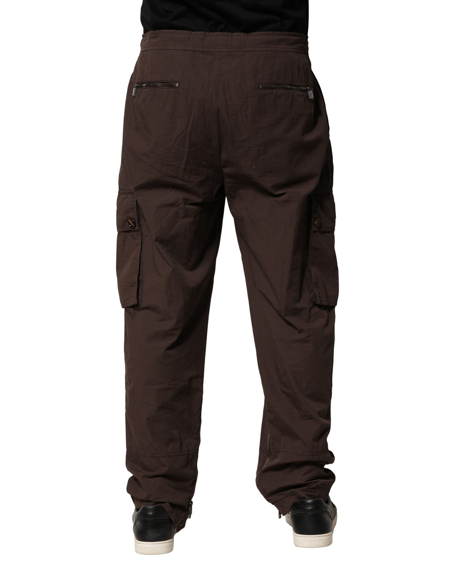 Dolce & Gabbana Brown Cotton Cargo Jogger Men Pants