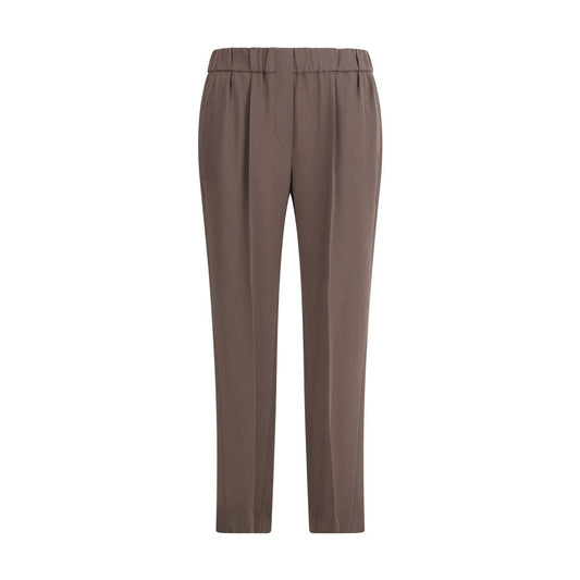 Brunello Cucinelli Gray Acetate Casual Pants