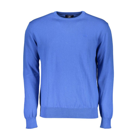 La Martina Blue Cotton Sweater