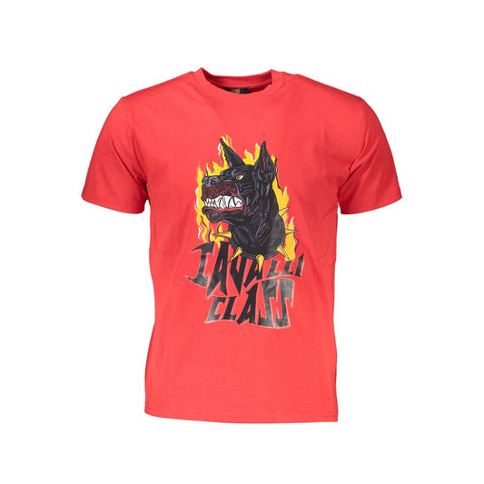 Cavalli Class Red Cotton T-Shirt
