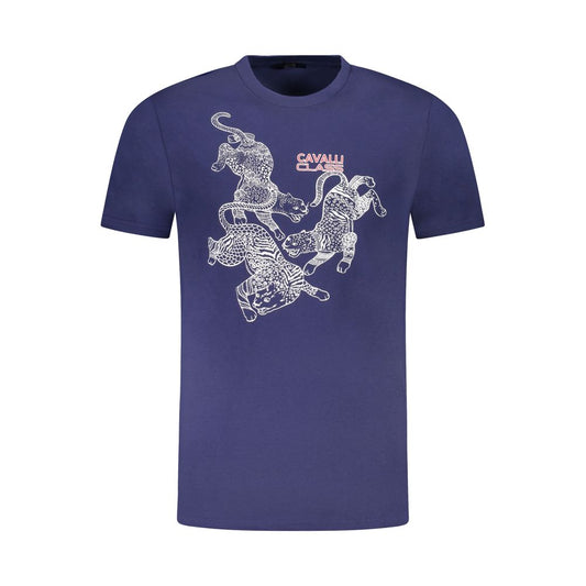 Cavalli Class Blue Cotton T-Shirt