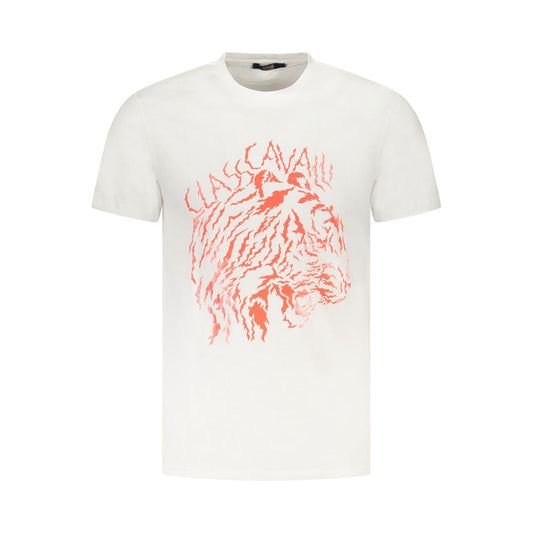 Cavalli Class White Cotton T-Shirt