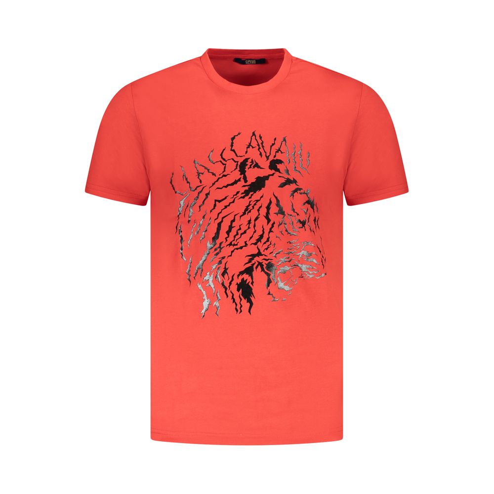 Cavalli Class Red Cotton T-Shirt