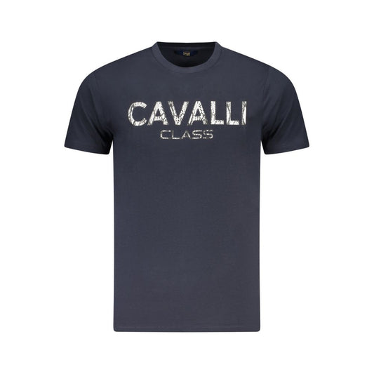 Cavalli Class Blue Cotton T-Shirt