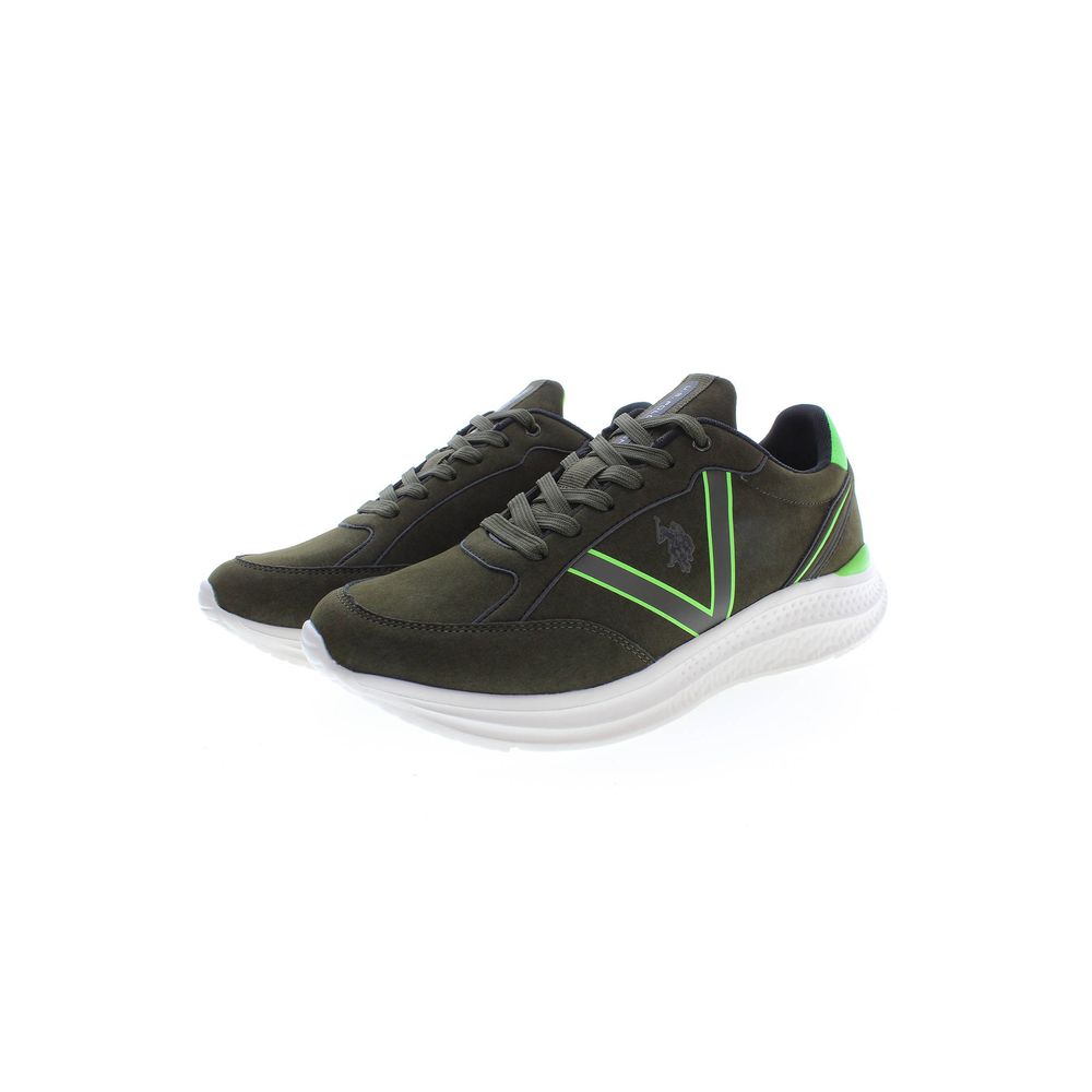 U.S. POLO ASSN. Green Polyester Sneaker