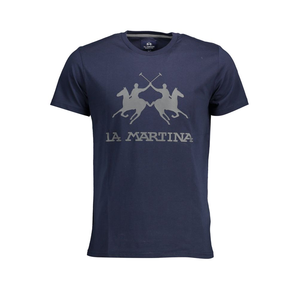 La Martina Blue Cotton T-Shirt