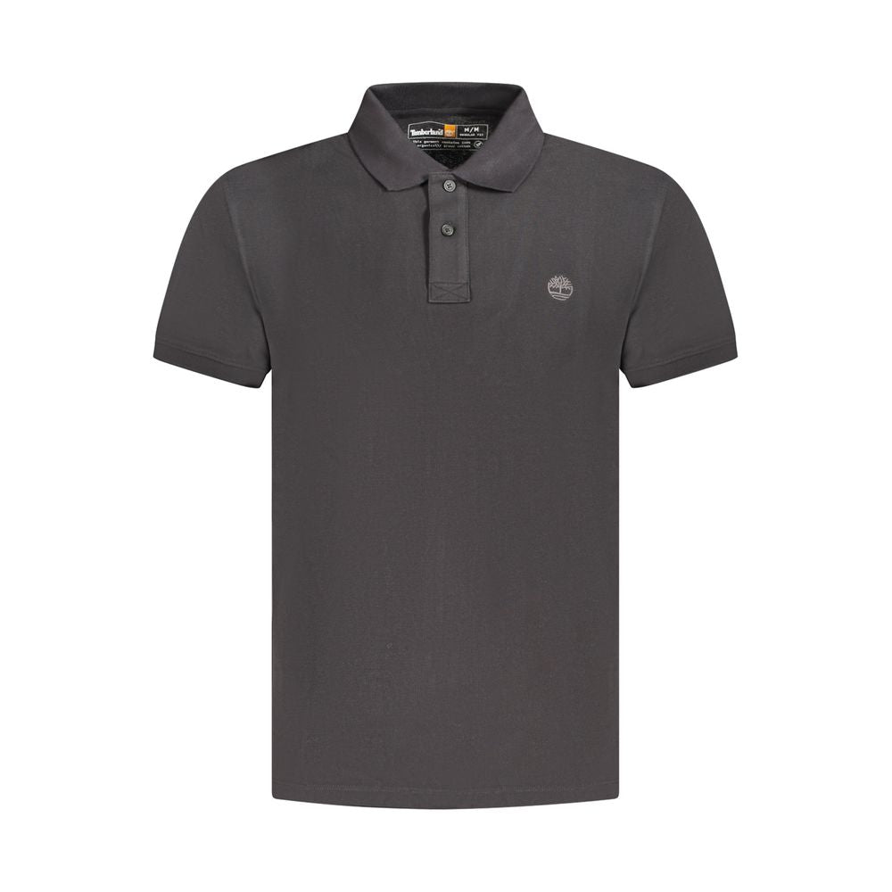 Timberland Black Cotton Polo Shirt