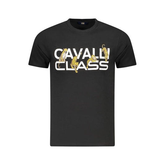 Cavalli Class Black Cotton T-Shirt