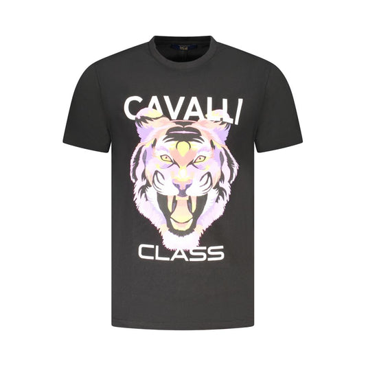 Cavalli Class Black Cotton T-Shirt