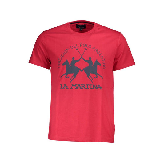 La Martina Red Cotton T-Shirt