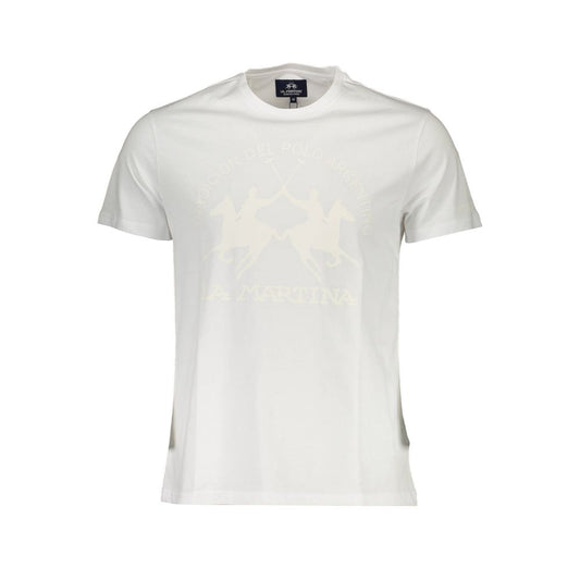 La Martina White Cotton T-Shirt