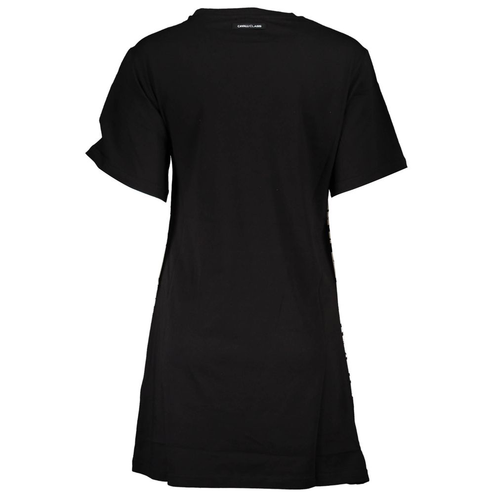 Cavalli Class Black Cotton Dress