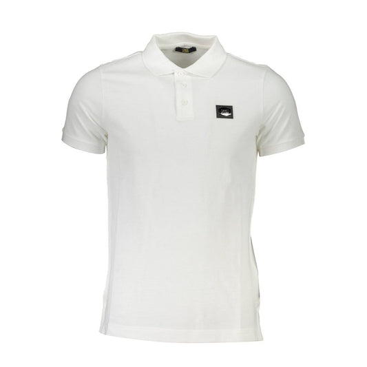 Cavalli Class White Cotton Polo Shirt
