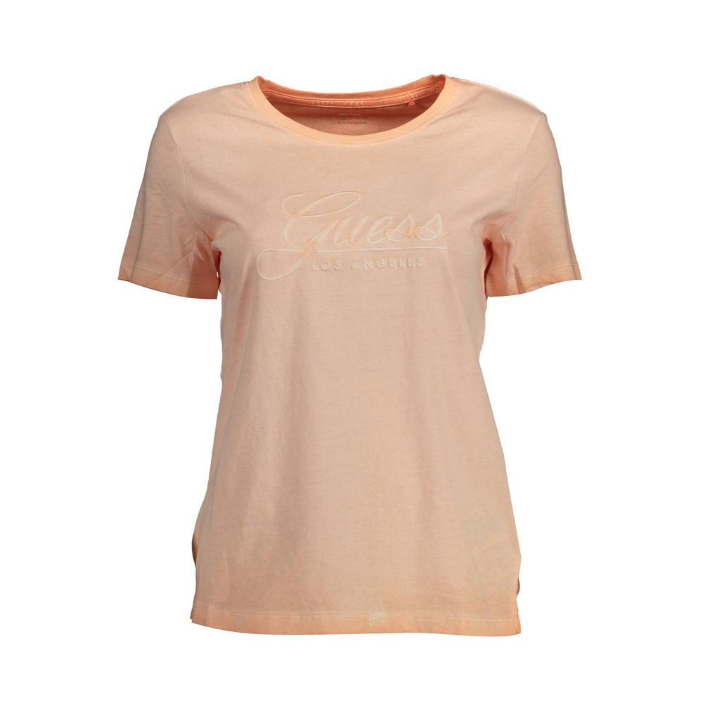 Guess Jeans Pink Cotton T-Shirt