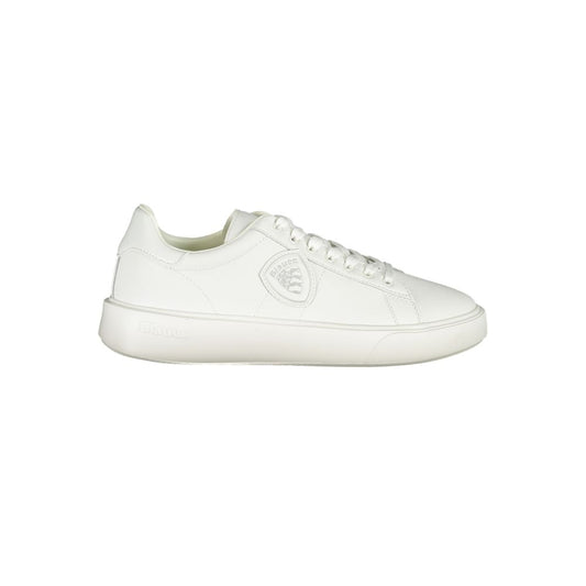 Blauer White Polyester Sneaker