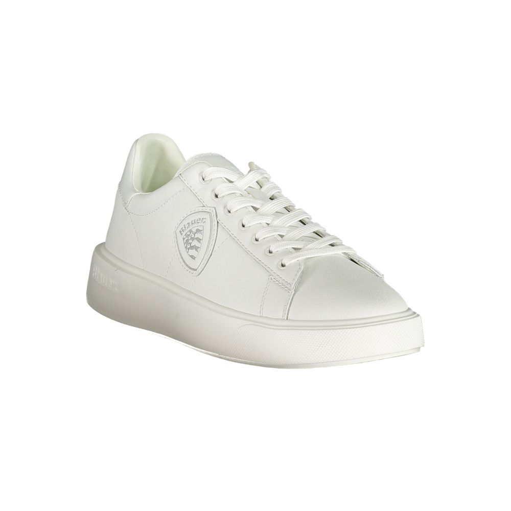Blauer White Polyester Sneaker