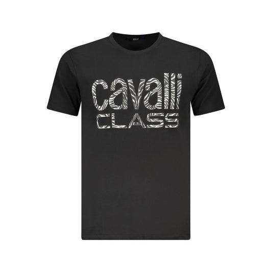 Cavalli Class Black Cotton T-Shirt