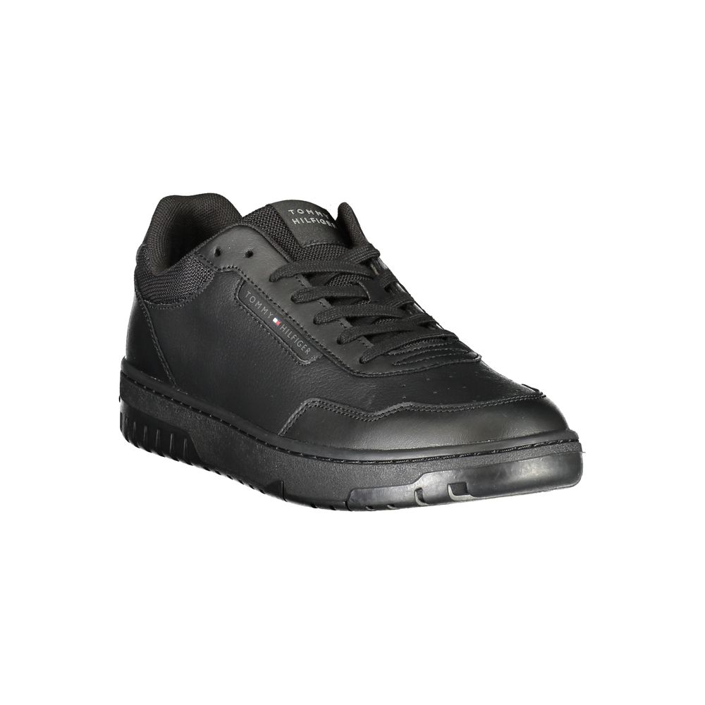 Tommy Hilfiger Black Leather Sneaker